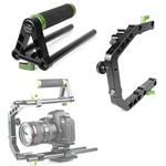 Lanparte C Support Cage Clamp & Top Handle Grip Set for 15mm Rail Rig System (Dslr Video), LanParte TH-01+CA-01